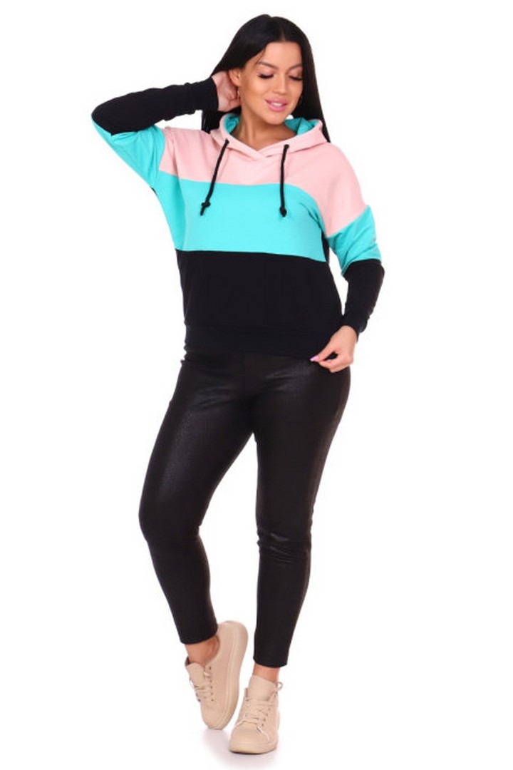 Фото товара 21762, цветная толстовка с капюшоном